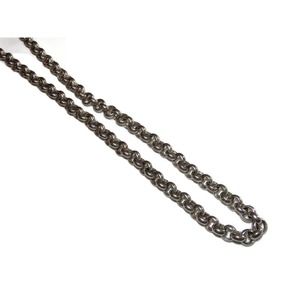 Vintage Mens Rocker Biker Sterling Silver Solid Rolo Links Chain Necklace 20"
